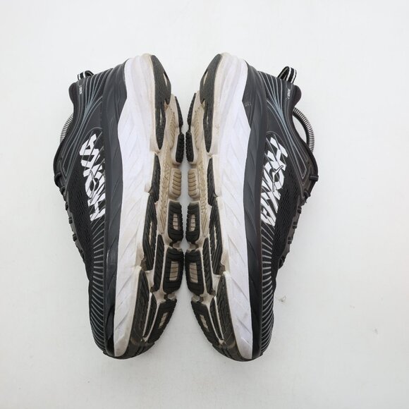 Hoka One One Bondi 7 Women’s Size 10.5 Black & White Running Athletic Sneakers - Picture 7 of 9
